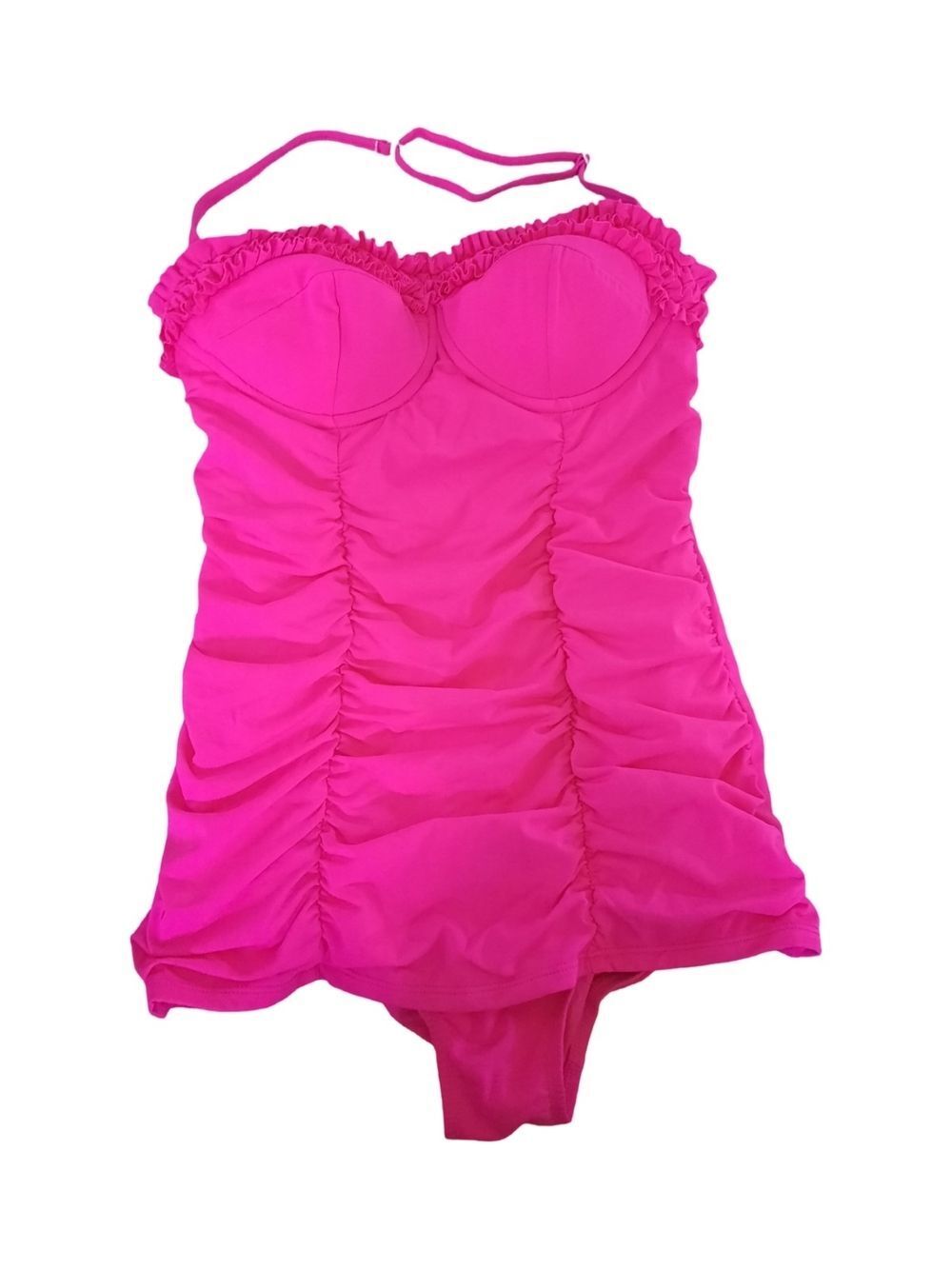 Jantzen Hot Pink Ruffled Swimdress